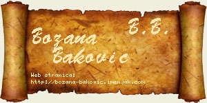 Božana Baković vizit kartica
